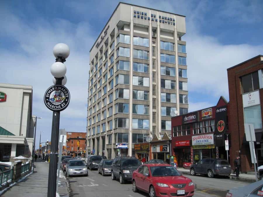 Union du Canada Building looking north along Dalhousie Street