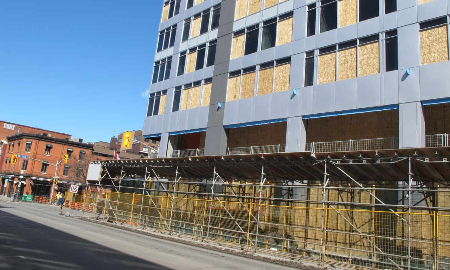 New building lower floors along Dalhousie Street