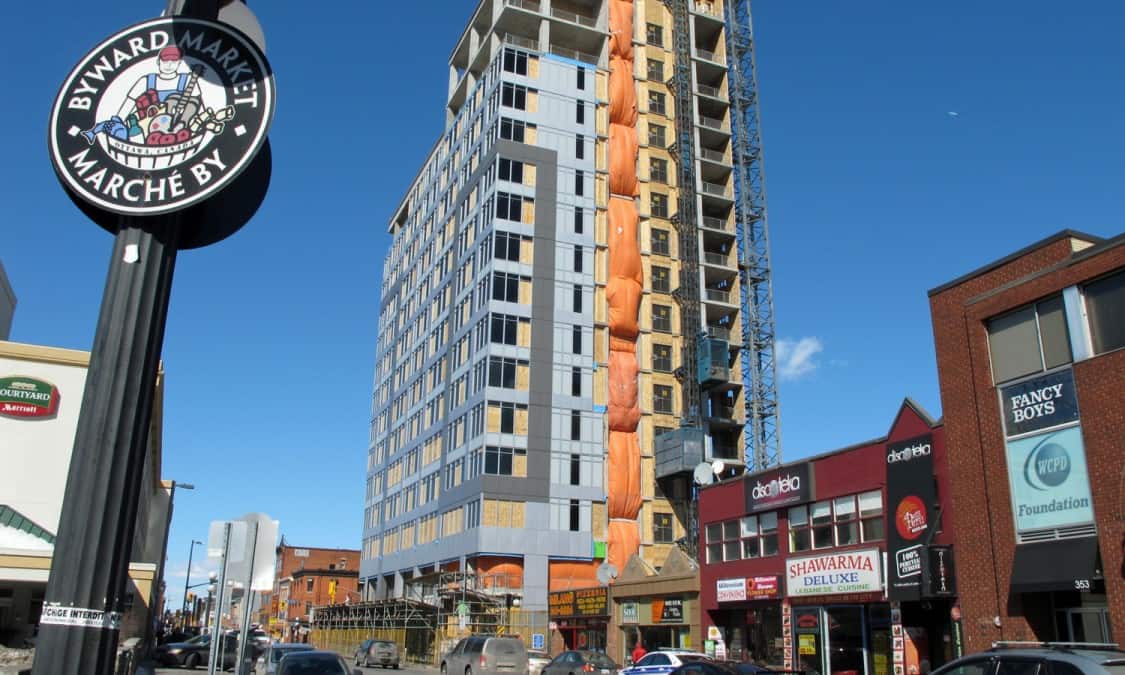 New building looking north on Dalhousie Street