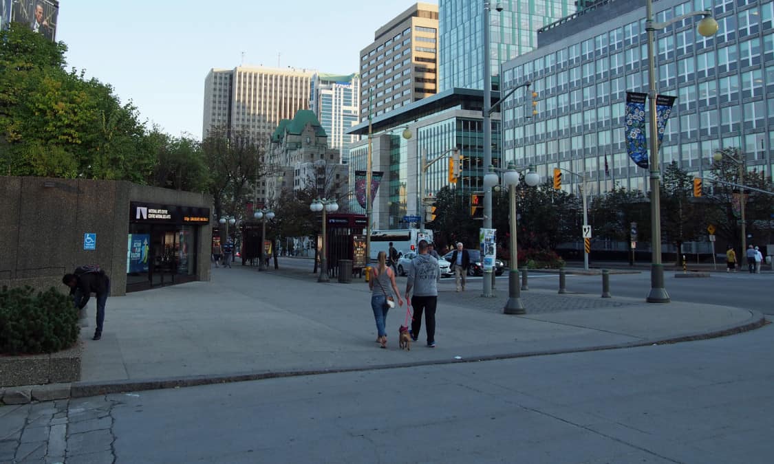 Approaching the NAC from the north looking south down Elgin Street