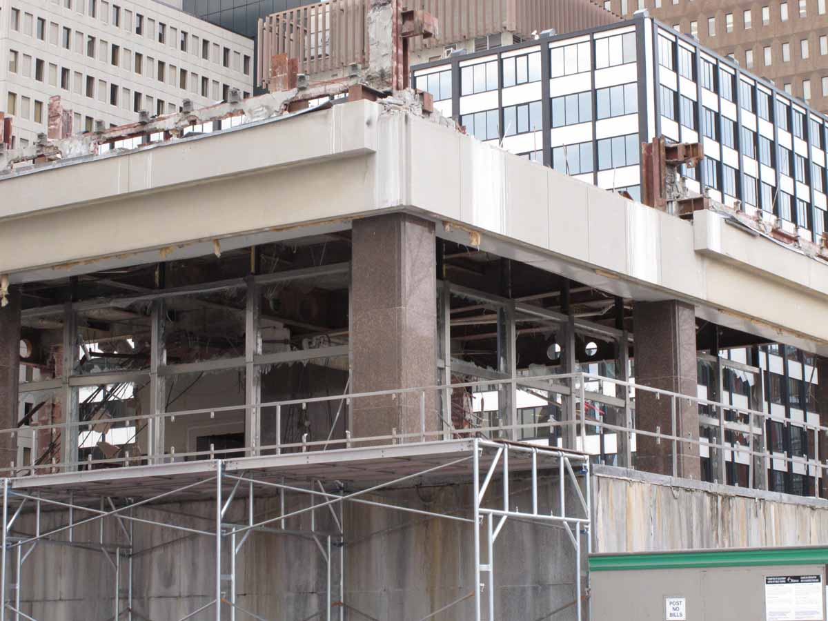 Last remnants of the Lorne Building at the corner of Elgin and Slater Streets