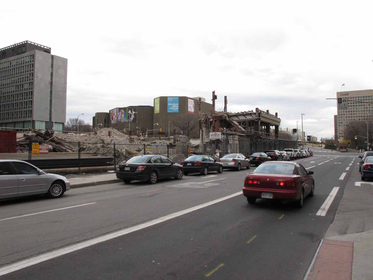 Looking northeast on Slater Street towards site