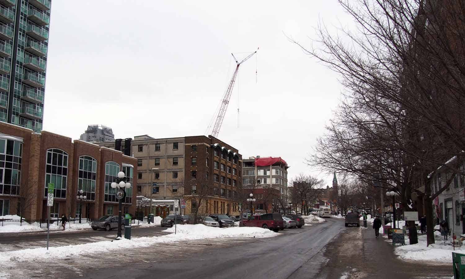 Looking west on York Street