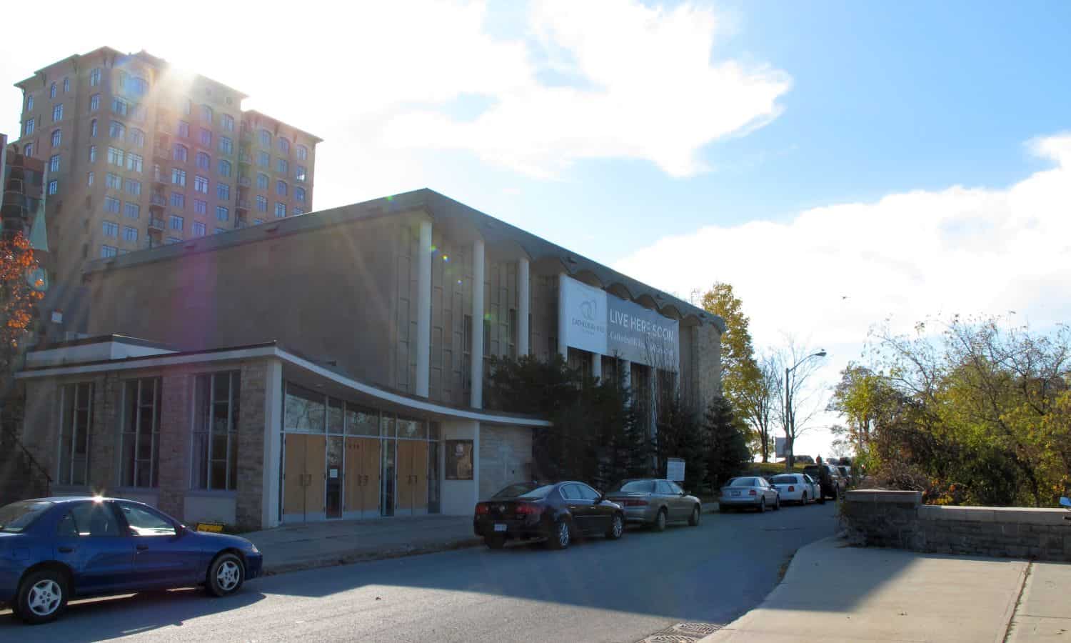 Queen Street elevation looking west (main church to left of photo)