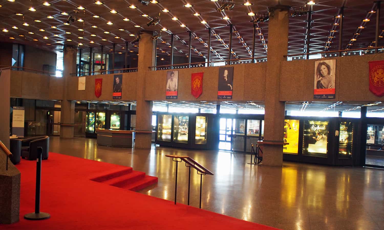 Looking northeast across the entry foyer